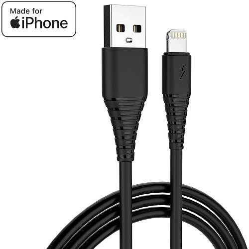 Кабель/шнур для Айфона (iPhone 11/12/13/14) Lightning, 1 метр, черный ...