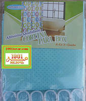 Шторка для ванної кімнати Shower curtain, однотонна блакитна. Розмір 180х180 див.