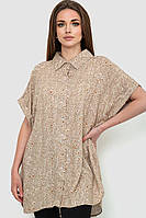 Рубашка женская штапель, цвет бежевый, размер XXL-XXXL, 102R5230-1