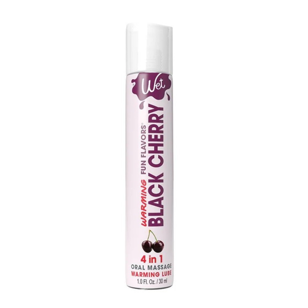Оральний лубрикант зі смаком черешні Wet Warming Black Cherry з зігрівальним ефектом, 30 мл