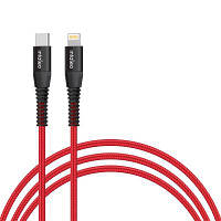 Дата кабель USB-C to Lightning 18W 1,2m CBRNYTL1 red Intaleo 1283126504129 buzyna