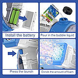 Пістолет з мильними бульбашками (генератор мильних бульбашок) ЗЕЛЕНИЙ арт. 777-30 A, фото 4