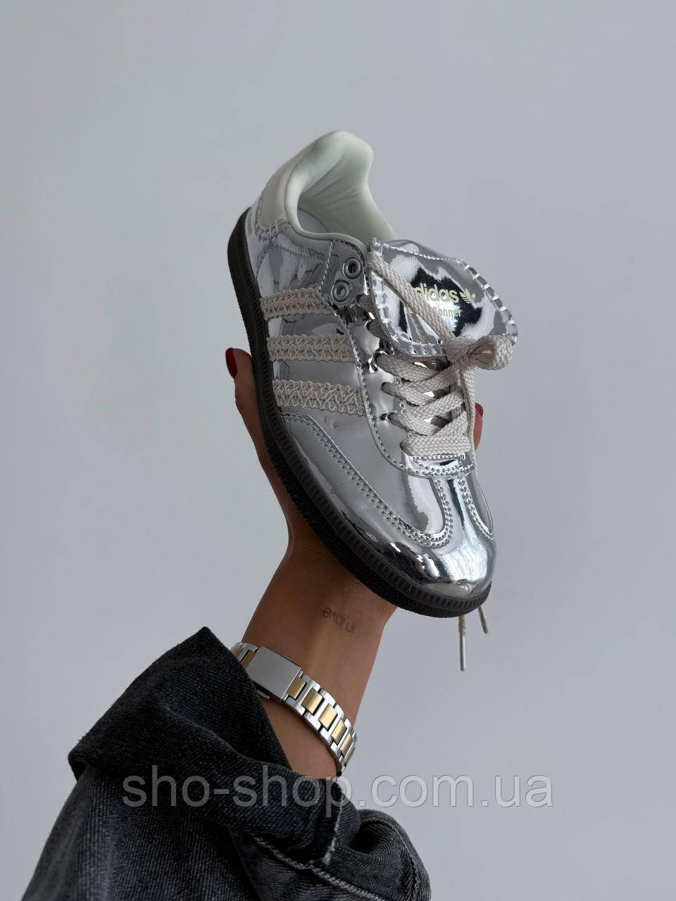 Кроссовки Adidas Samba Wales Bonner “Silver Metallic ”