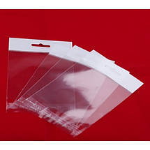 Пакет ПП 80*90/3 (100 шт/уп) поліпропіленовий з єврослотом та клейкою стрічкою на клапані, Пакет для пакування, фото 3