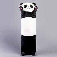 Мягкая плюшевая игрушка Панда Батон 85 см, Длиная плюшевая-обнимашка, Черно-Белое