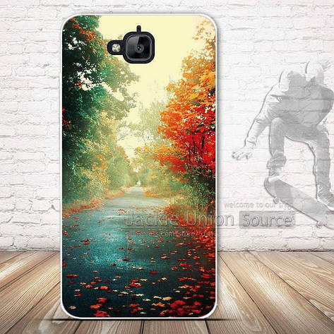 Силіконовий чохол на Huawei Y6 Pro з картинкою осіння дорога, фото 1