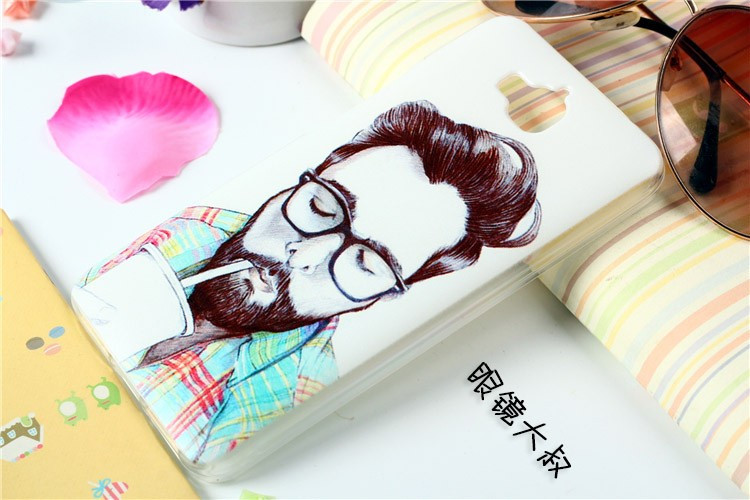 Силіконовий чохол на Huawei Y6 Pro з картинкою Чоловік в окулярах п'є з соломки