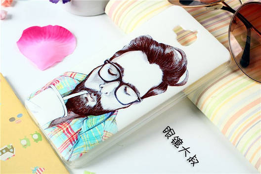 Силіконовий чохол на Huawei Y6 Pro з картинкою Чоловік в окулярах п'є з соломки, фото 1