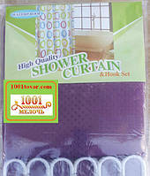 Шторка для ванної кімнати Shower curtain, однотонна фіолетова. Розмір 180х180 див.