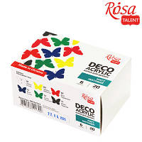 Акриловые краски Rosa для декора матовые 6 цв по 20 мл (4823098511700) BS-03