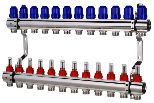 KP KR.1110-12 1"x12 WAYS колекторний блок з витратомірами