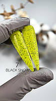 Гель лак для ногтей Saga Black Snow "Черный снег" №07 9 мл (Жёлтый)