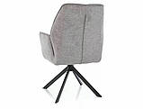 Стілець HUGO BREGO чорний каркас/сірий 07, фото 2