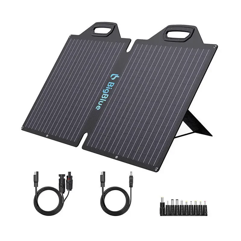Складна Сонячна батарея BIGblue B418 100W Solar panels портативний зарядний пристрій Фотогальванічна розкладна панель з ручками