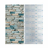 Самоклеючі шпалери 2800х500х1,5мм Бірюзова катеринославська цегла (D) SW-00001943, фото 3