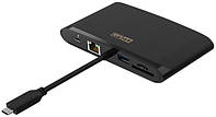 USB-хаб STLab USB 3.1 Type-C to HDMI 4K + DVI + VGA + 2хUSB3.0 + Gigabit RJ45 + USB Type-C PD Charging