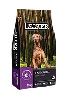Повноцінний сухий корм для дорослих собак з кроликом lecker (Леккер), 10 кг Повноцінний сухий корм для