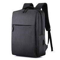 Рюкзак для ноутбука Merlion 14", вихід під USB-кабель, 32х11х41 см, Black
