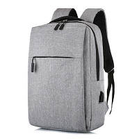 Рюкзак для ноутбука Merlion 14", вихід під USB-кабель, 32х11х41 см, Grey