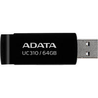 USB флеш наель ADATA 64GB UC310 Black USB 3.0 UC310-64G-RBK n