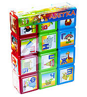 Кубики Азбука 12 штук укр M.Toys (06042) QT, код: 8381079