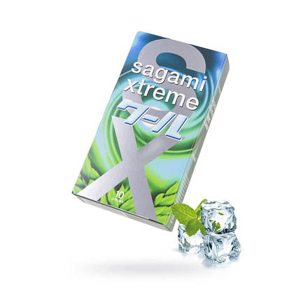 Презервативи латексні Sagami Xtreme Mint, з ароматом м'яти (ціна за упаковку, 10 штук), фото 3