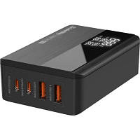 Зарядное устройство ColorWay Power Delivery GaN 2USB-A + 2USB TYPE-C 100W black CW-CHS041PD-BK n