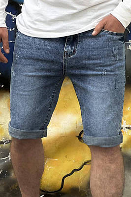 Шорти джинсові чоловічі синього кольору 179716T Безкоштовна доставка
