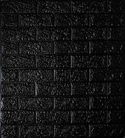 Самоклеящаяся декоративная панель Loft-Expert черный кирпич 700x770x5 мм PZ, код: 7936390