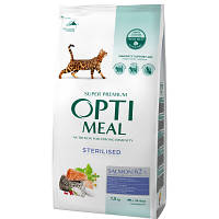 Сухой корм для кошек Optimeal для стерилизованных/кастрированных с лососем 1.5 кг 4820215368162 n