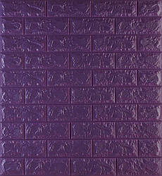 Самоклеюча декоративна 3D панель під фіолетову цеглу 700x770x7 мм