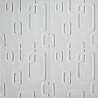 Самоклеющаяся декоративная 3D панель Loft-Expert модерн белый 700x700x5 мм IN, код: 7936417
