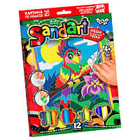 Набор для творчества SandArt Danko Toys SA-01 фреска из песка Попугай PZ, код: 8397288