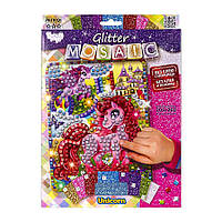 Креативное творчество Glitter Mosaic Единорог Danko Toys БМ-03-08 блестящая мозаика UL, код: 8319296