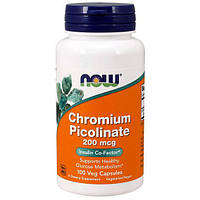 Микроэлемент Хром NOW Foods Chromium Picolinate 200 mcg 100 Veg Caps PZ, код: 7518306