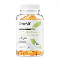 Витамин E для спорта OstroVit Vitamin E Natural Tocopherols Complex 90 Caps UP, код: 7558904