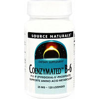 Пиридоксин Source Naturals Coenzymated vitamine В6 25 mg 120 Lozenges UP, код: 7705905