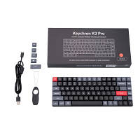 Клавиатура Keychron K3 PRO 84Key Gateron Brown Low Profile QMK UA RGB Black K3PB3_KEYCHRON n