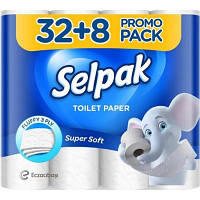 Туалетная бумага Selpak 3 слоя 32+8 рулонов 8690530059474 n