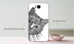 Чохол бампер силіконовий на Huawei Y5c Y541 з картинкою Кіт у Метелику, фото 4