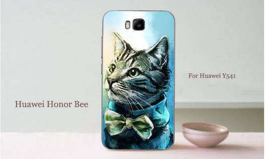 Чохол бампер силіконовий на Huawei Y5c Y541 з картинкою Кіт у Метелику, фото 1
