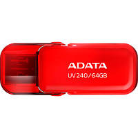 USB флеш наель ADATA 64GB AUV 240 Red USB 2.0 AUV240-64G-RRD n