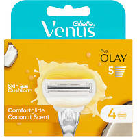 Сменные кассеты Gillette Venus ComfortGlide Olay З ароматом кокосу 4 шт. 7702018267651 n