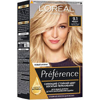 Краска для волос L'Oreal Paris Preference 9.1 - Очень светло-русый пепельный 3600520248837 n