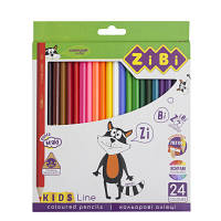 Карандаши цветные ZiBi Kids line 24 кольорів ZB.2416 n