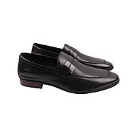 Туфлі чоловічі Brooman чорні натуральна шкіра 895-22DT 39 UL, код: 7487018