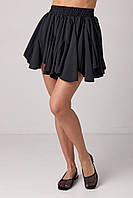 Короткая юбка с клиньями - черный цвет, M (есть размеры)