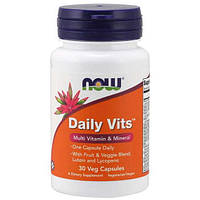 Витаминно-минеральный комплекс NOW Foods Daily Vits 30 Veg Caps NX, код: 7518330