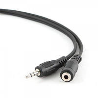 Аудио-кабель Cablexpert (CCA-423-2M), 3.5мм (M) - 3.5мм (F), 2 м, черный QT, код: 6703712