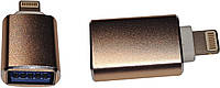 Переходник VALUE S1000 Lightning (тато) - USB (мама) Gold